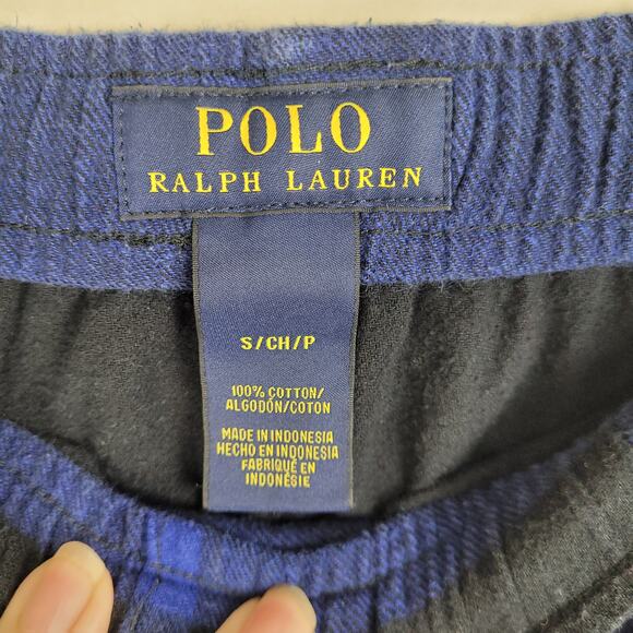 Polo Ralph Lauren blue plaid tie waist pajama pants Size small heritage classic - Picture 3 of 7